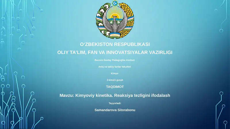 Kimyoviy kinetika