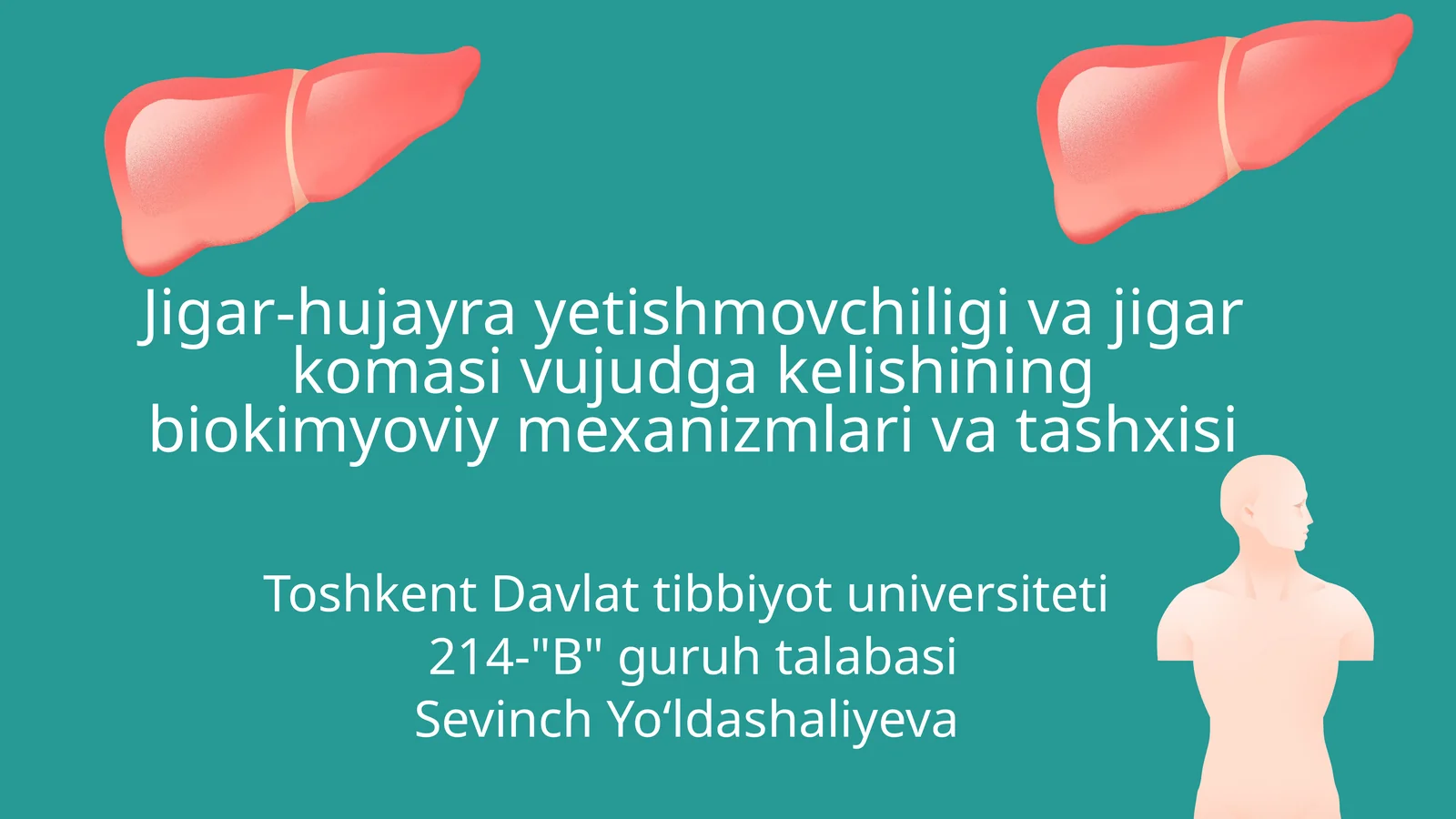 Jigar-hujayra yetishmovchiligi va jigar komasi vujudga kelishining biokimyoviy mexanizmlari va tashxisi
