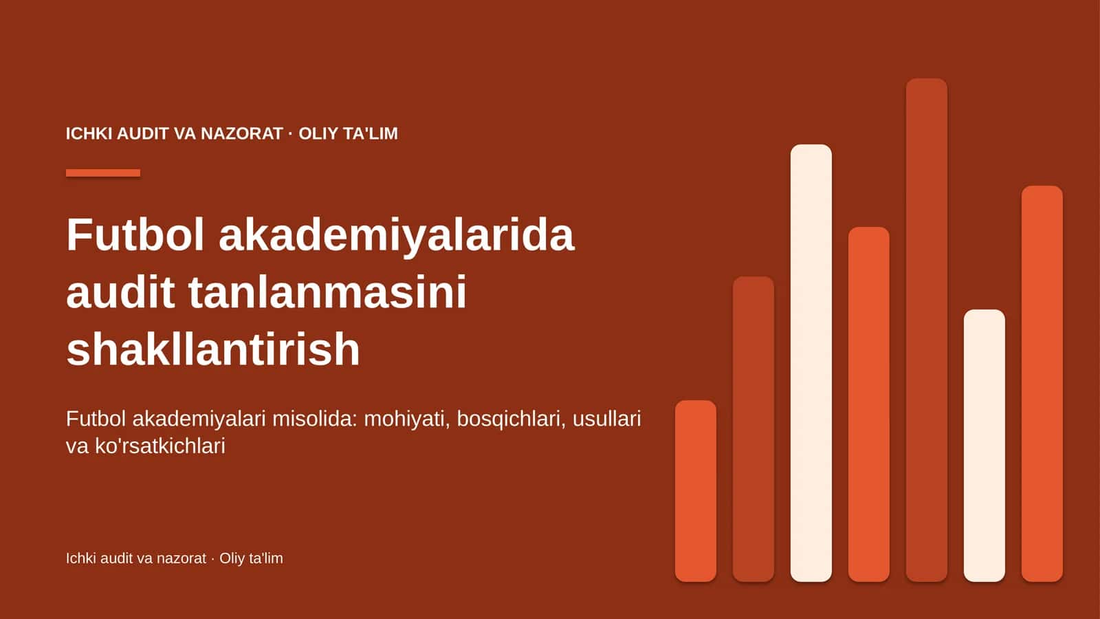 futbol akademiyalarida audit tanlanmasini shakllantirish 1997