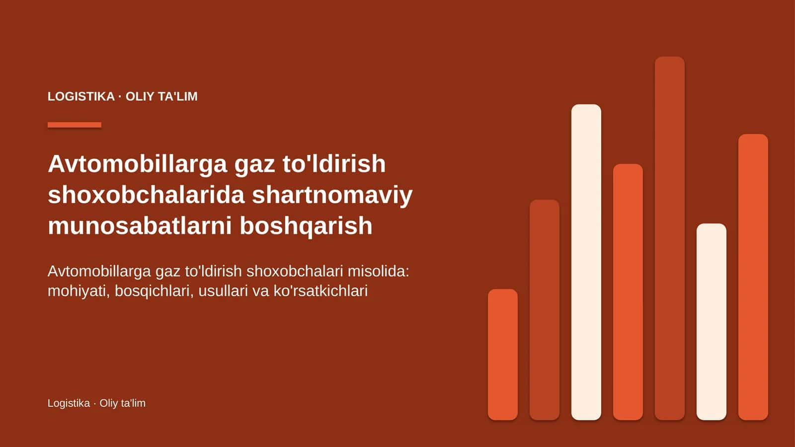 avtomobillarga gaz to'ldirish shoxobchalarida shartnomaviy munosabatlarni boshqarish 4612