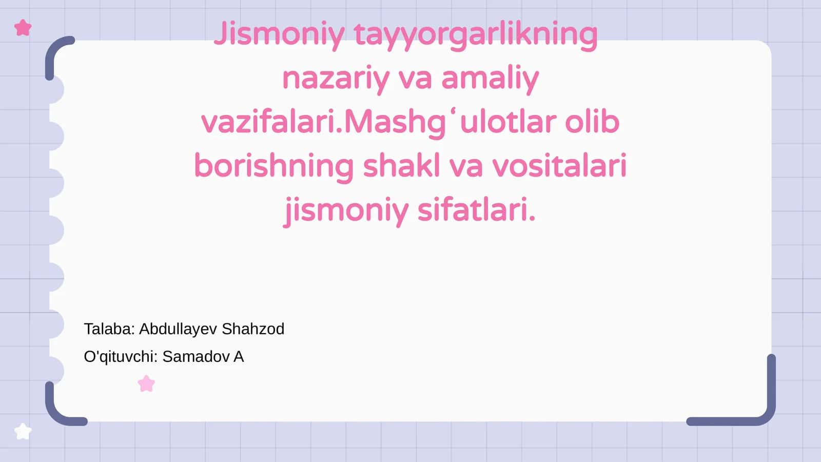 Jismoniy tayyorgarlikning nazariy va amaliy vazifalari