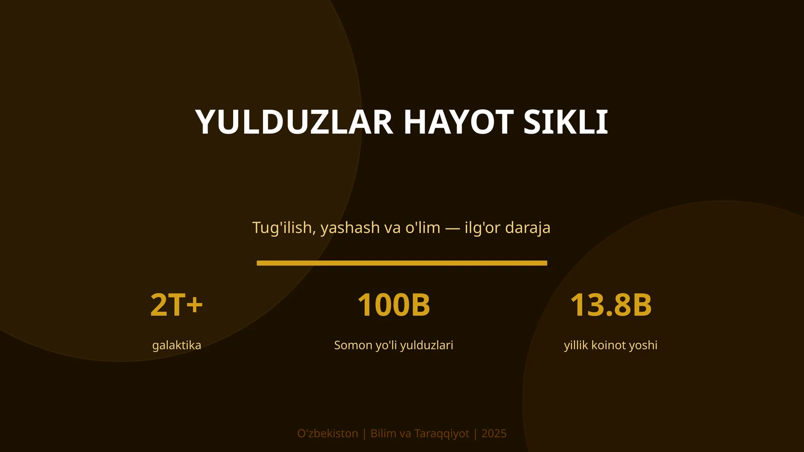 Yulduzlar Hayot Sikli