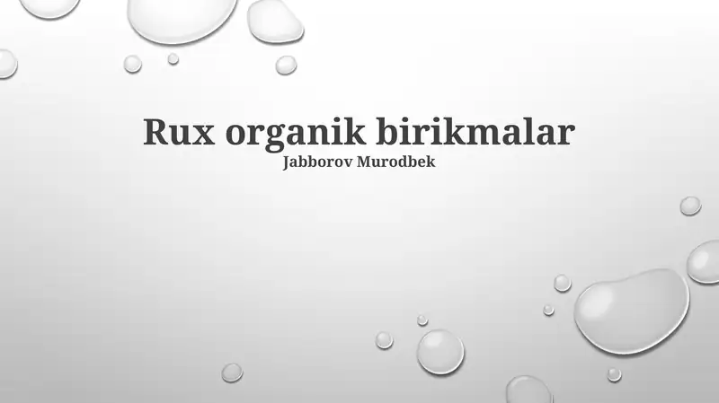Organik Birikmalar