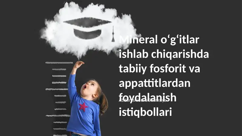 Mineral oʻgʻitlar ishlab chiqarishda tabiiy fosforit va appattitlardan foydalanish istiqbollari