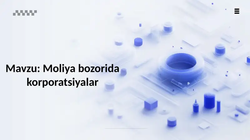 Moliya bozorida korporatsiyalar
