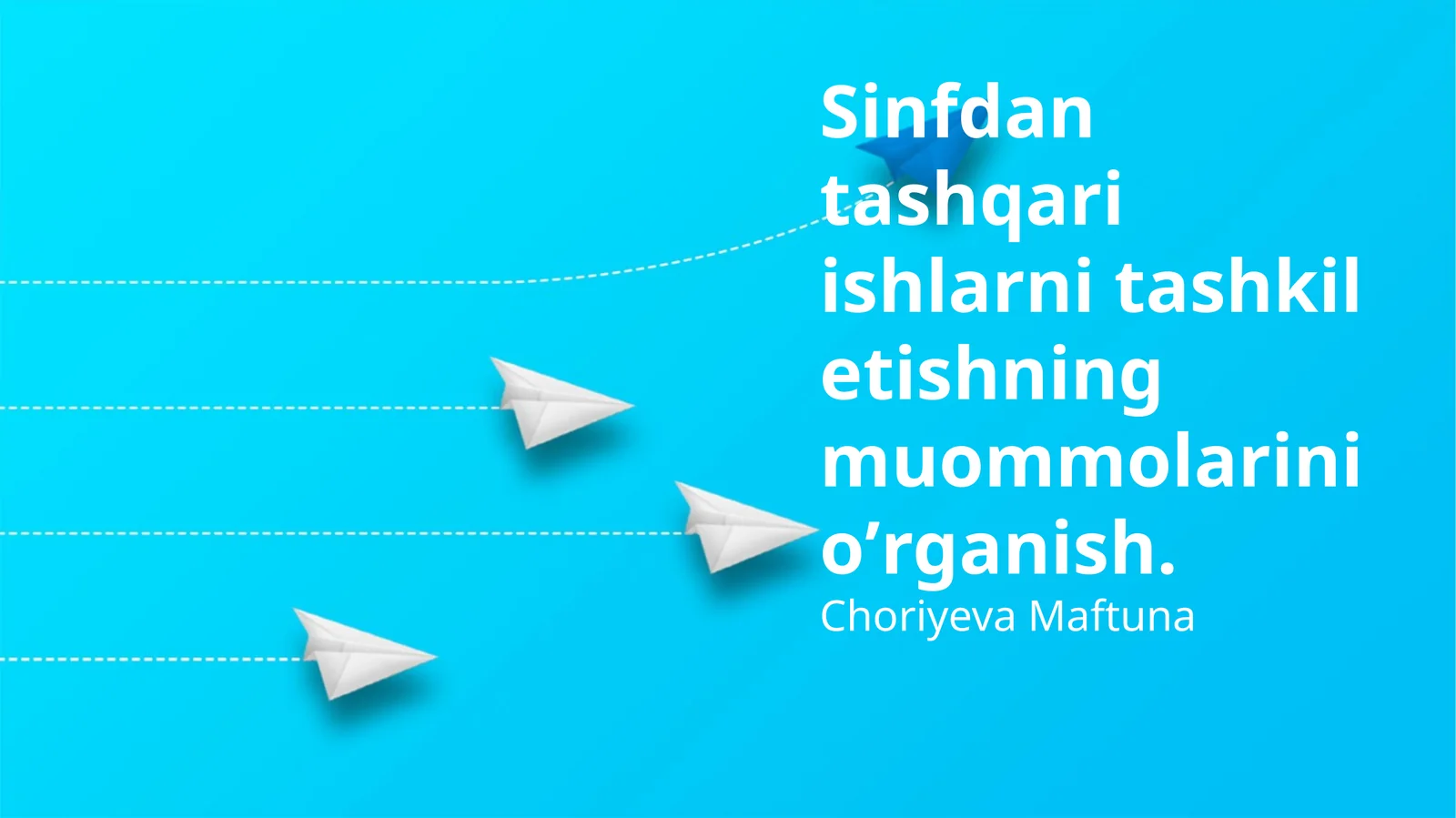 Sinfdan tashqari ishlarni tashkil etishning muommolarini oʼrganish