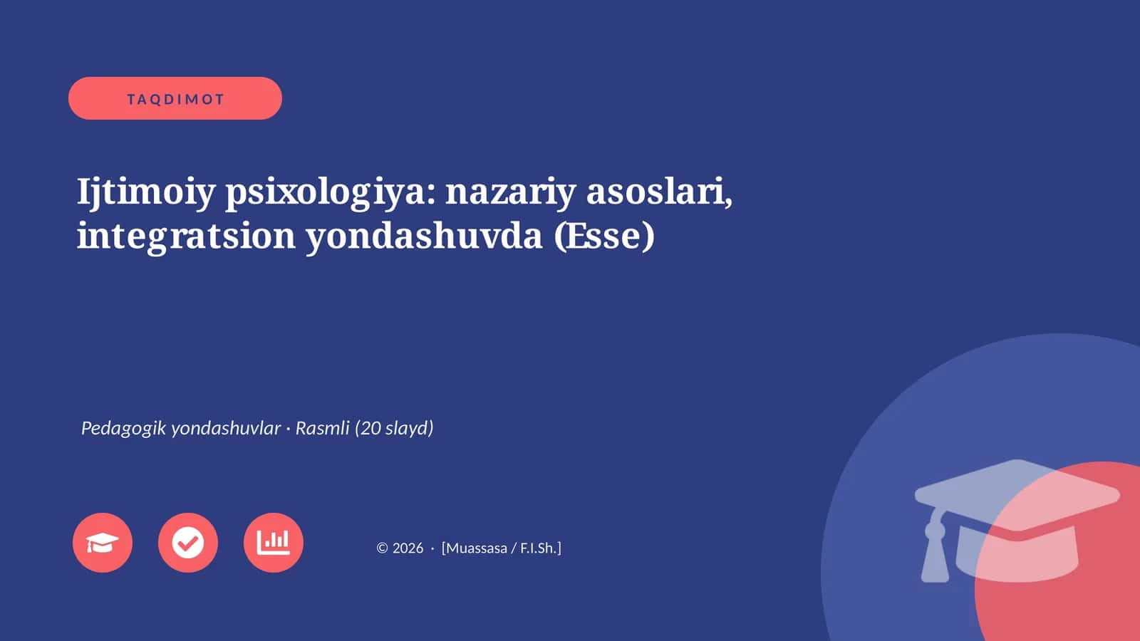 Ijtimoiy psixologiya: nazariy asoslari, integratsion yondashuvda (Esse)