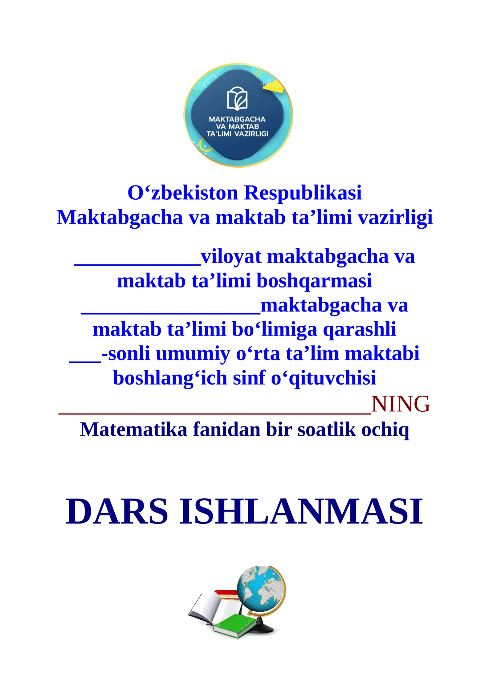 3-sinf Matematika fanidan Yuzning xossalari 2-chorak dars ishlanmasi
