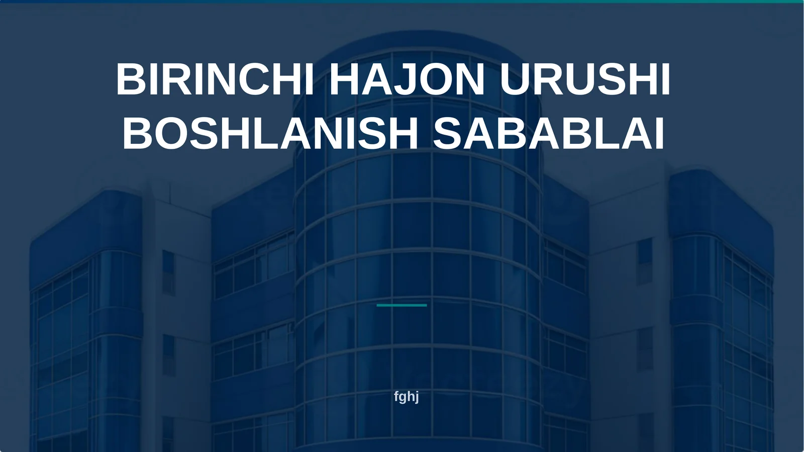 BIRINCHI HAJON URUSHI BOSHLANISH SABABLARI