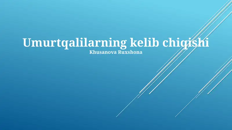 Umurtqalilarning kelib chiqishi