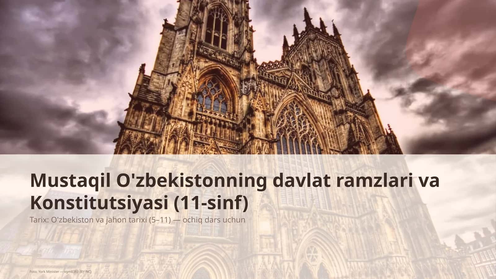 Mustaqil O'zbekistonning davlat ramzlari va Konstitutsiyasi (11-sinf)