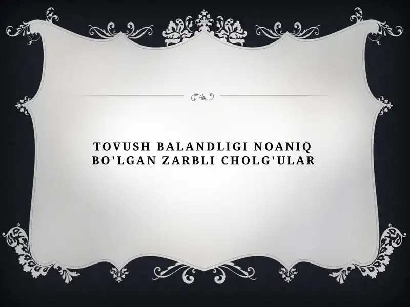 Tovush balandligi noaniq bo'lgan zarbli cholg'ular