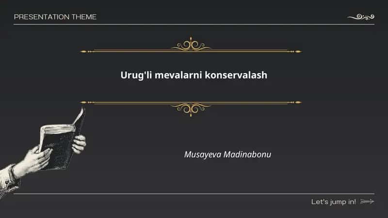 Urug'li mevalarni konservalash