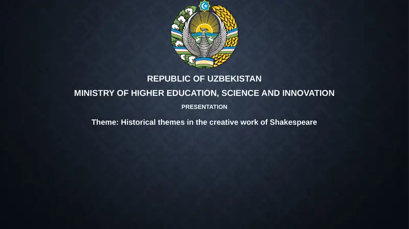 Shakespeare's Historical Themes