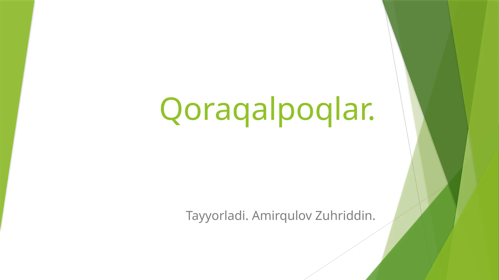 Qoraqalpoqlar
