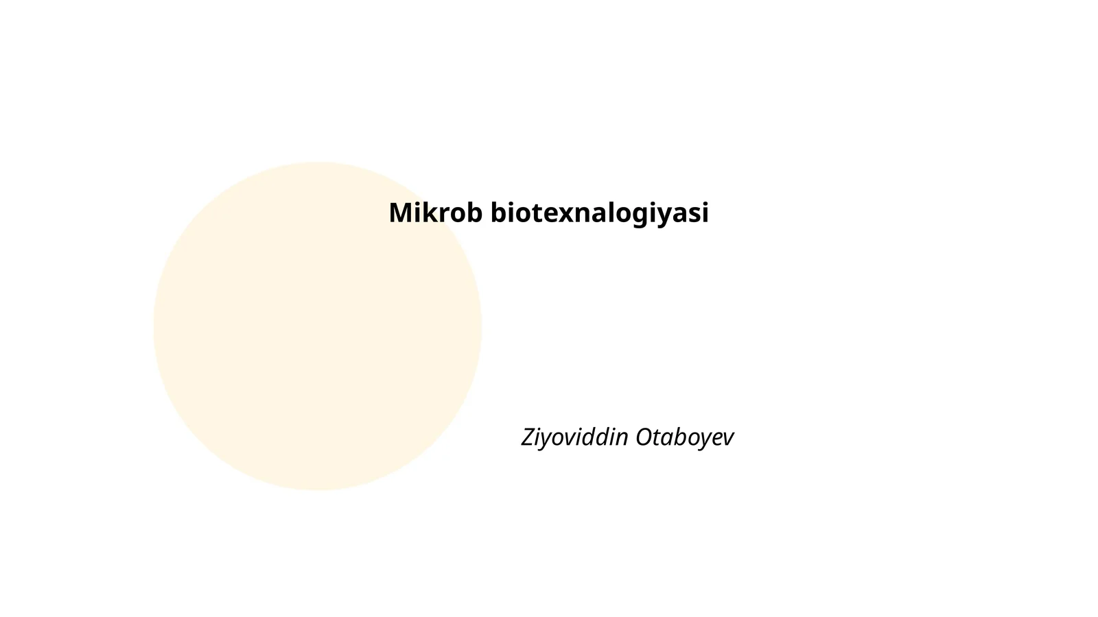 Mikrob biotexnologiyasi