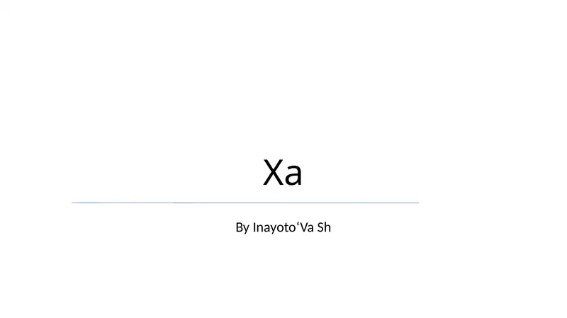 Xa