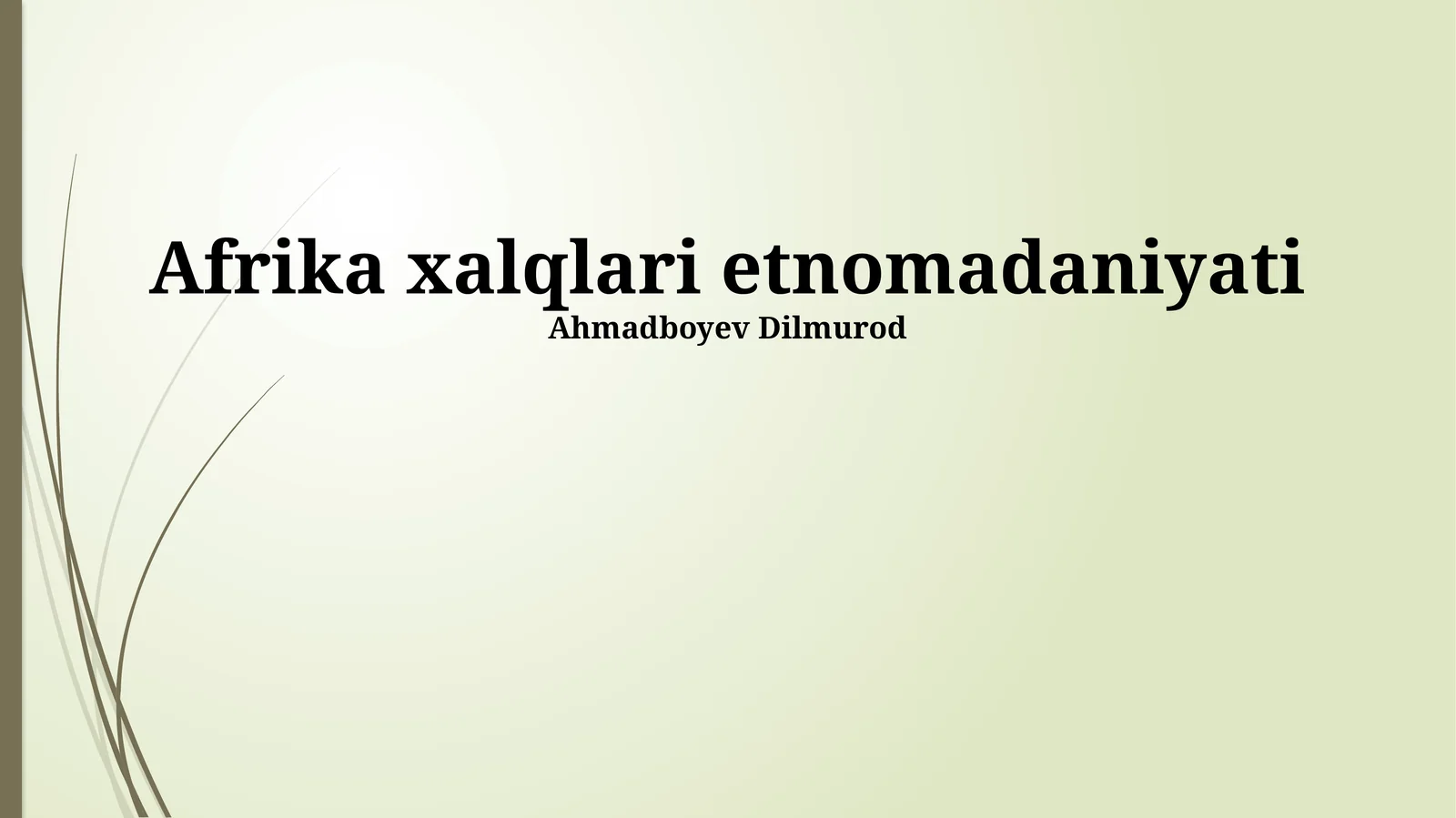 Afrika xalqlari etnomadaniyati