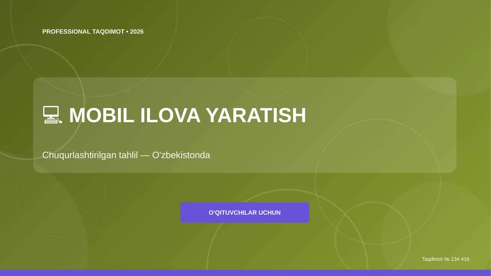 Mobil ilova yaratish: chuqurlashtirilgan tahlil
