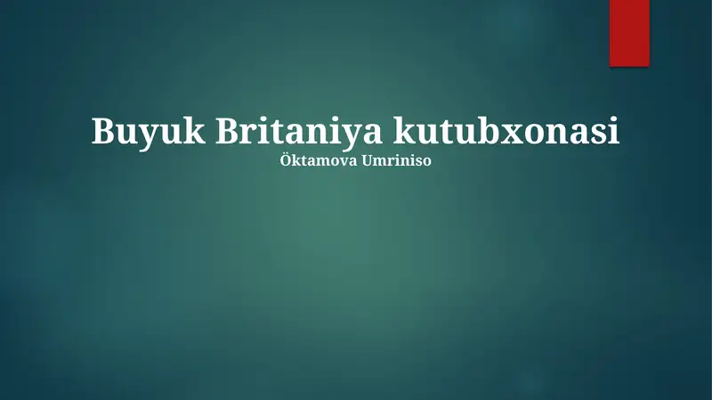 Buyuk Britaniya kutubxonasi