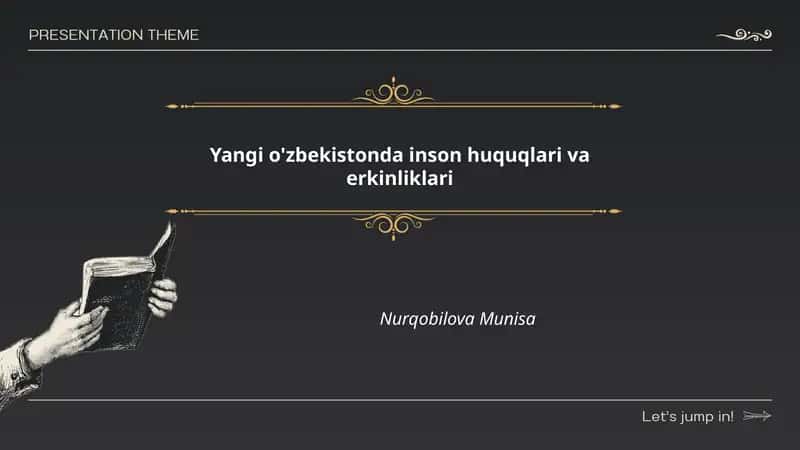 Yangi O'zbekistonda fuqarolik va siyosiy huquqlar