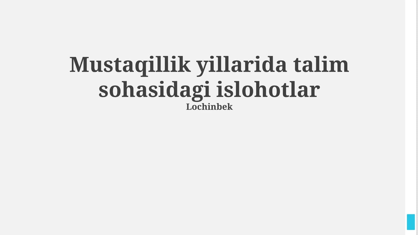 Mustaqillik Yillaridagi Ta'lim Islohotlarining Asosiy Yo'nalishlari