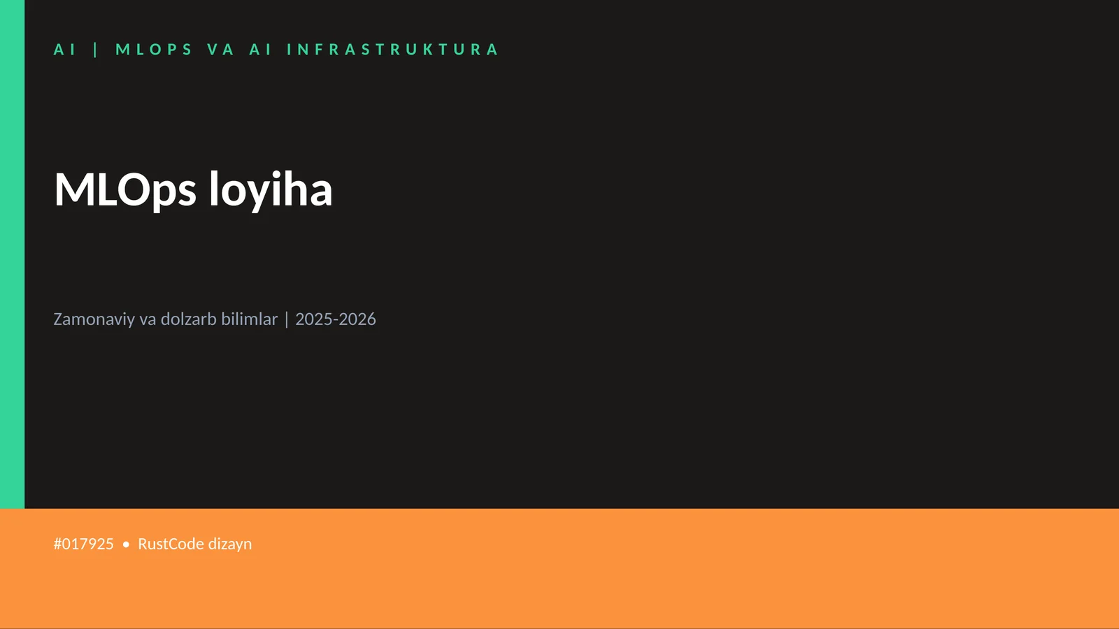 MLOPS VA AI INFRASTRUKTURA
