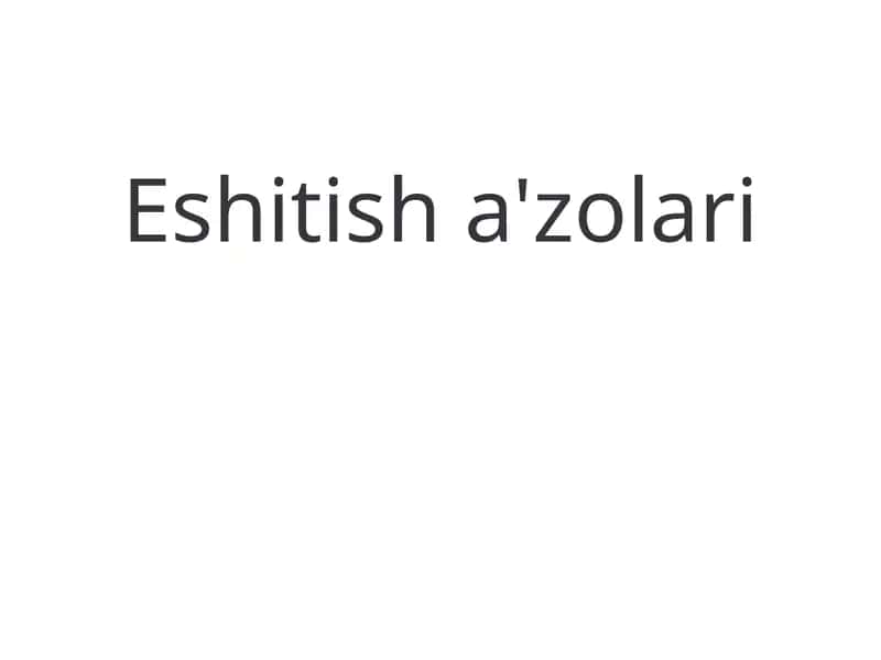 Anatomiya eshitish azolari