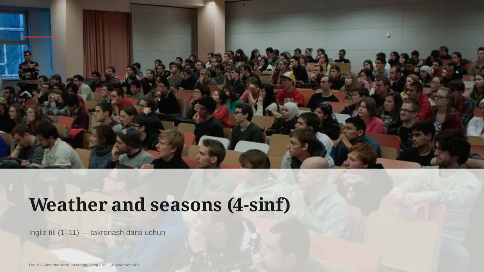 Weather and seasons (4-sinf)