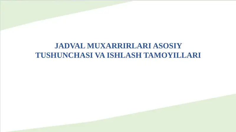 N.X.Shoaxmedova, I.M.Abdullayeva. Iqtisodiyotda axborot-kommunikatsion texnologiyalar va tizimlar: Darslik