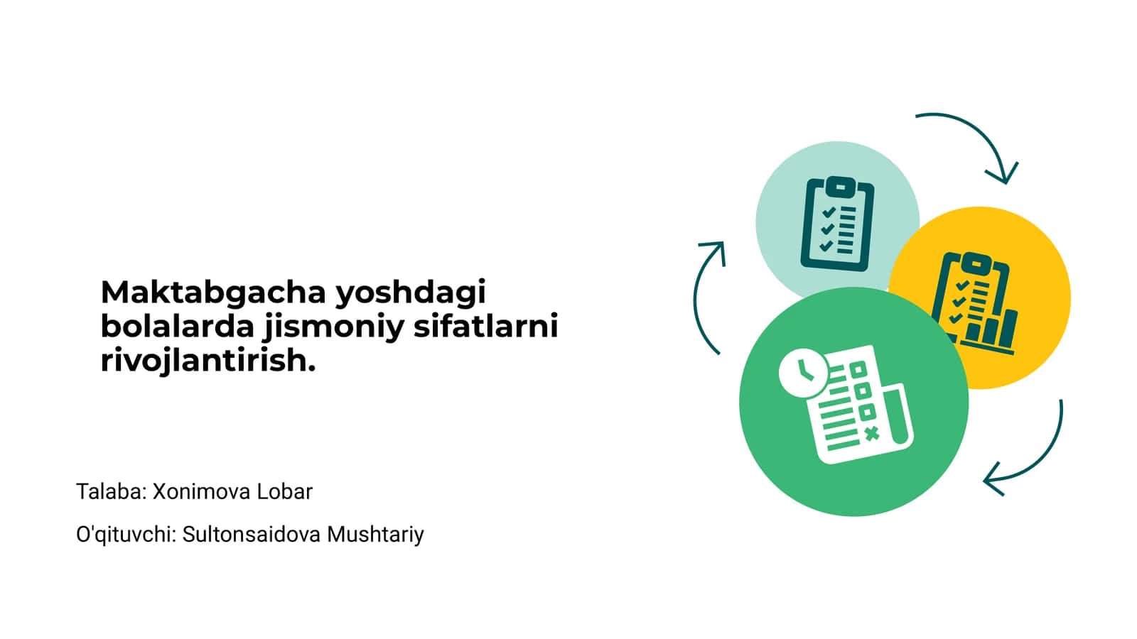 Maktabgacha yoshdagi bolalarda jismoniy sifatlarni rivojlantirish