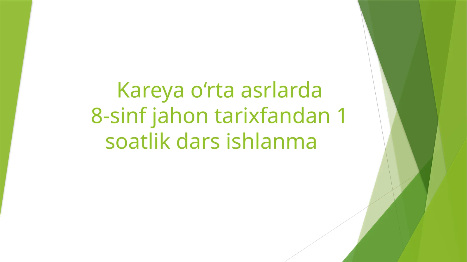 Kareya o‘rta asrlarda