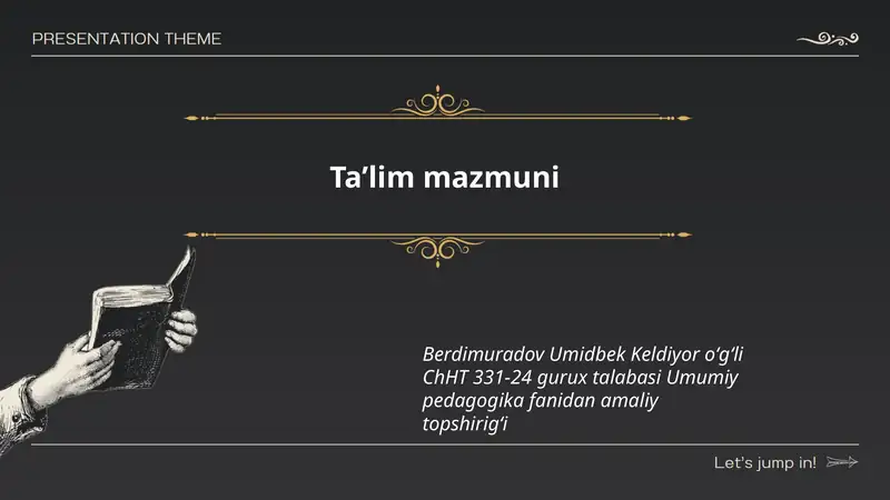 Taʼlim mazmuni