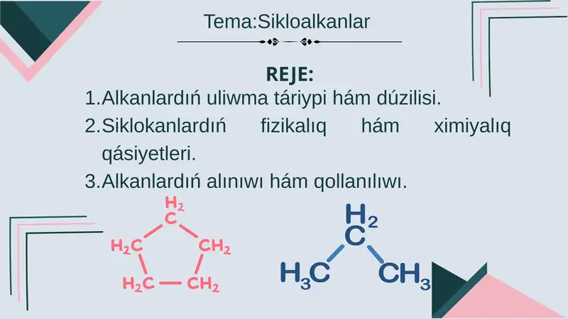 Sikloalkanlar