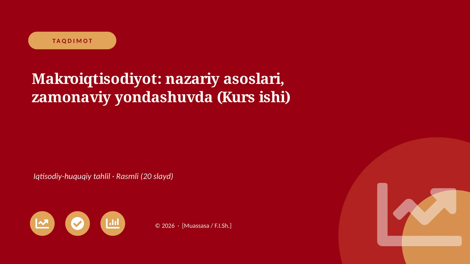 Makroiqtisodiyot: nazariy asoslari, zamonaviy yondashuvda (Kurs ishi)
