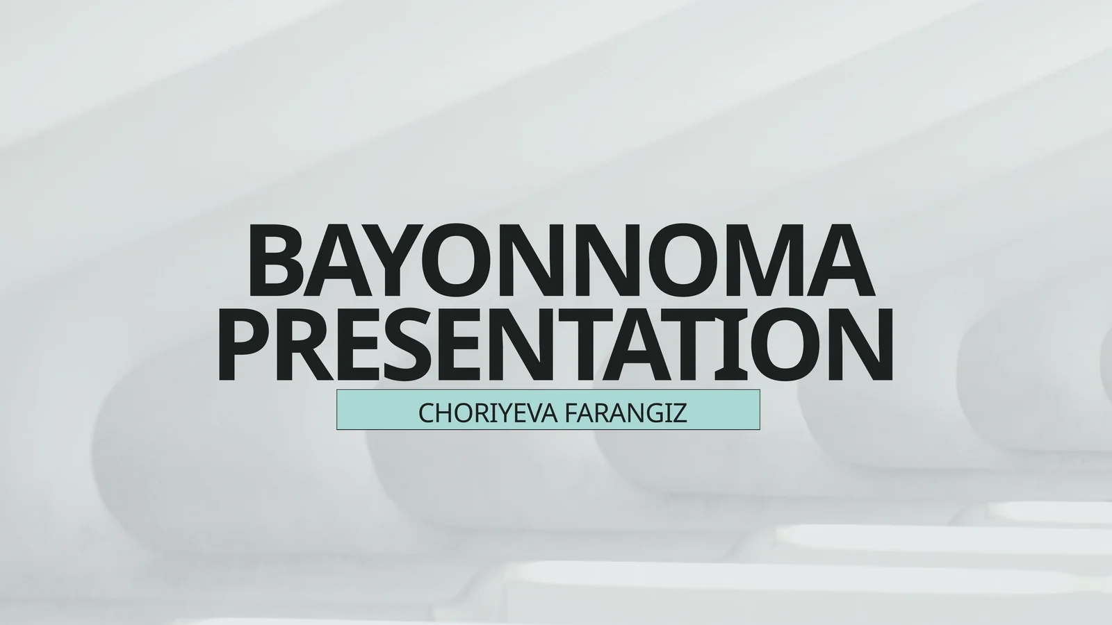 BAYONNOMA PRESENTATION