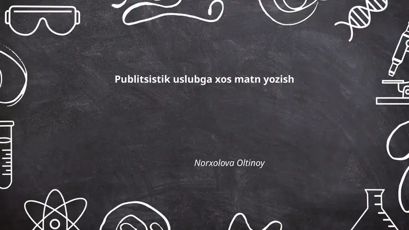 Publitsistik uslubga xos matn yozish