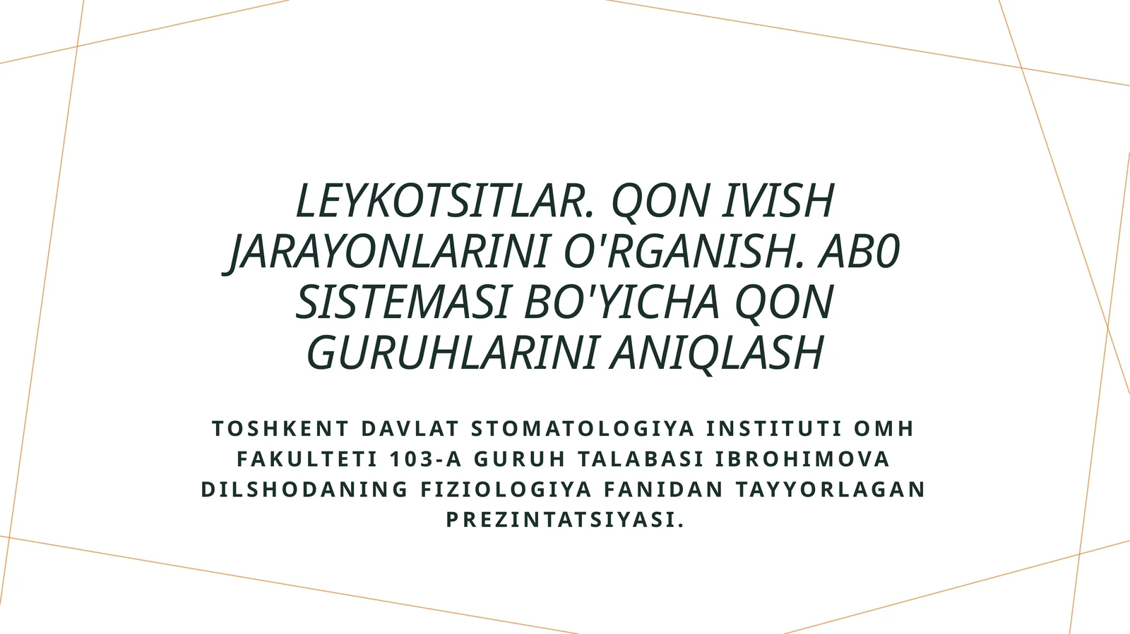 Leykotsitlar haqida tushuncha