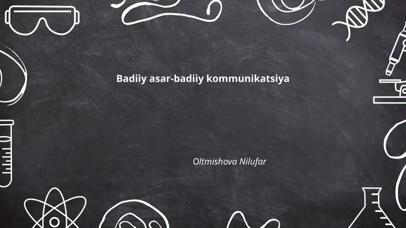 Badiiy asar-badiiy kommunikatsiya