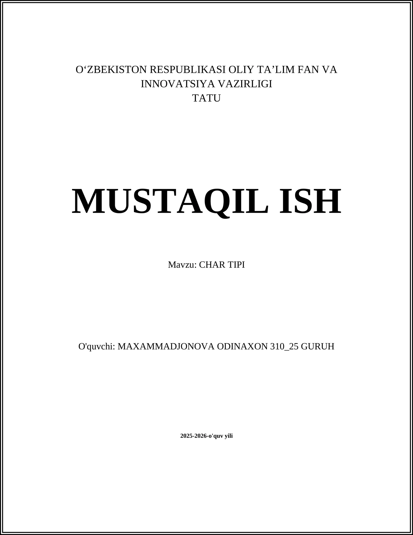 CHAR TIPI