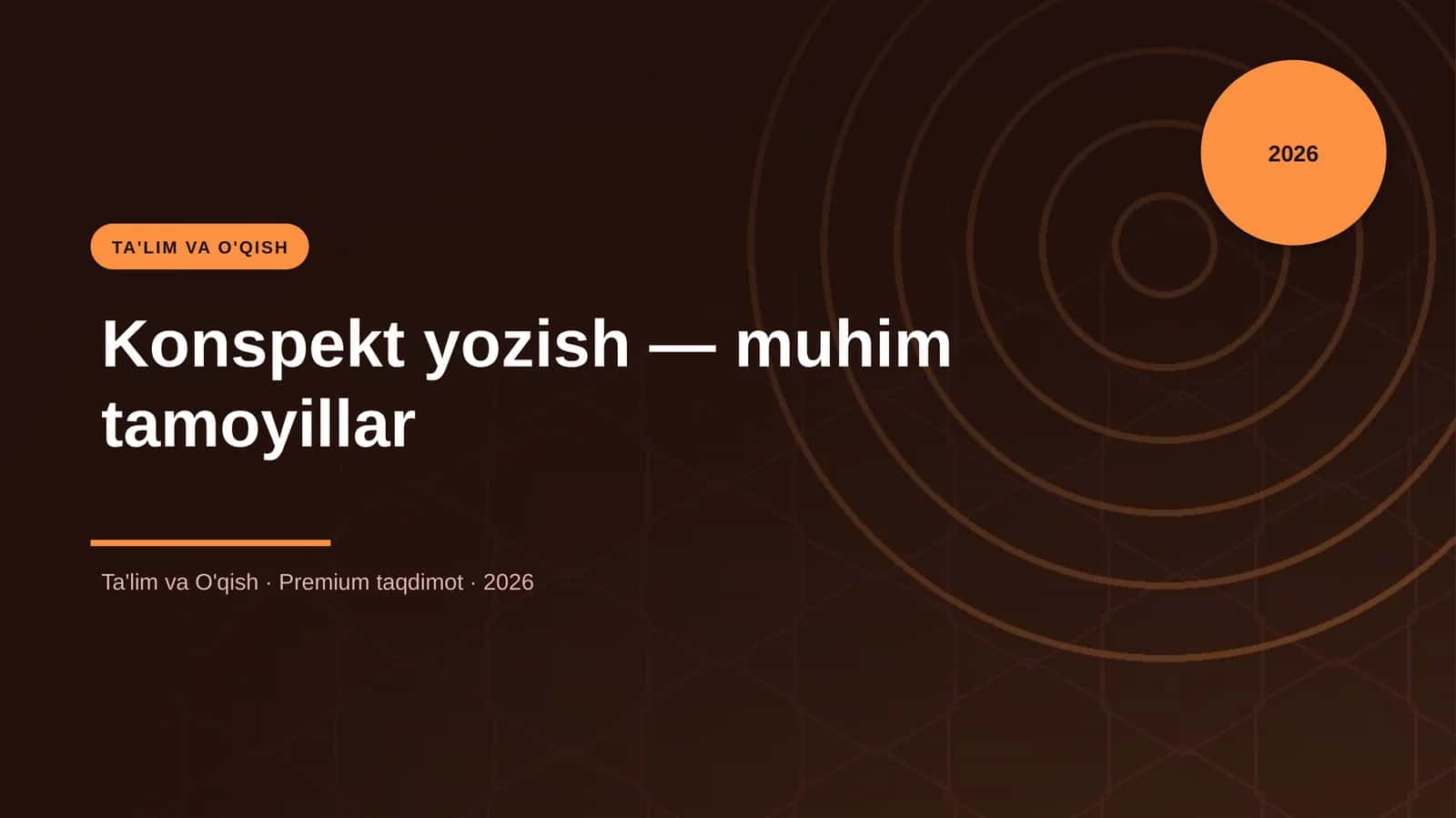 Konspekt yozish — muhim tamoyillar