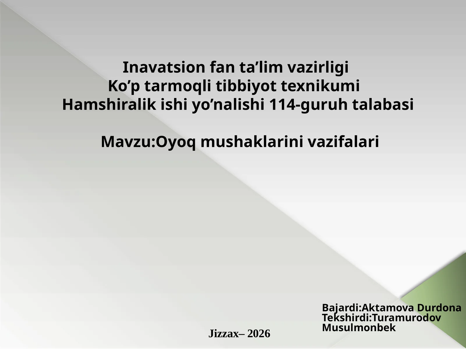 Oyoq mushaklari