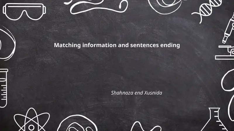 Matching Sentences Activities
