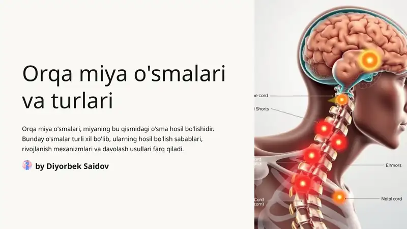 Orqa miya o'smalari va turlari