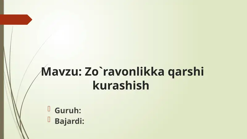 Zo`ravonlikka qarshi kurashish