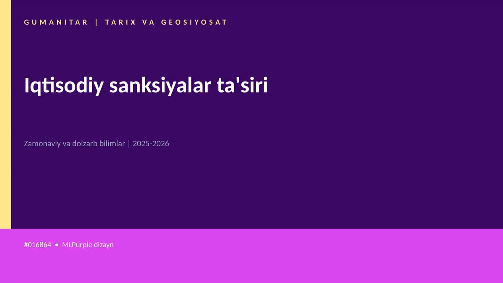 Iqtisodiy sanksiyalar ta'siri