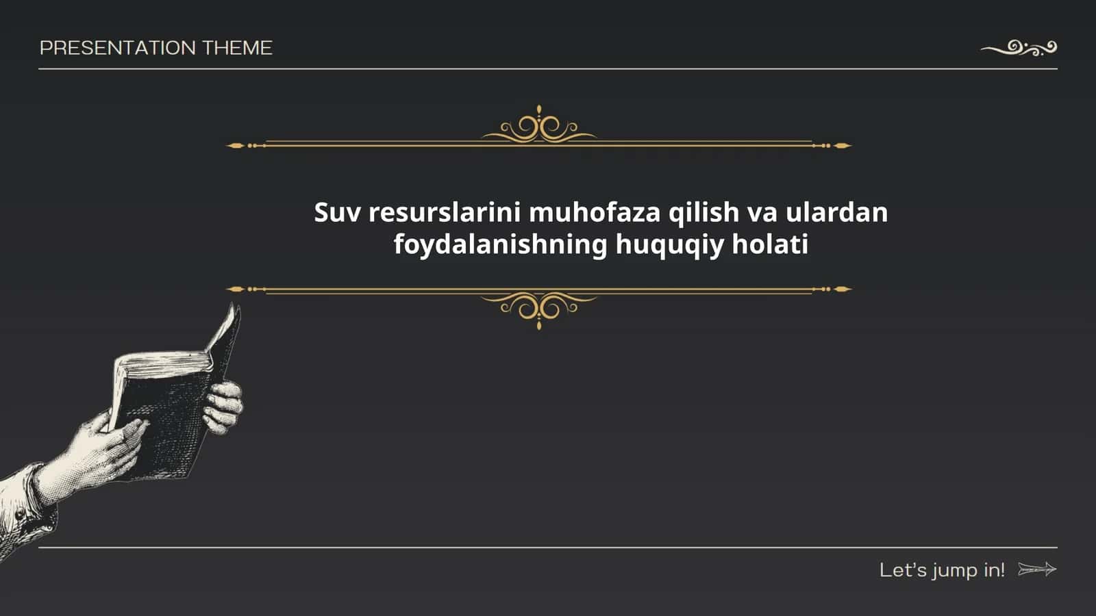 Suv resurslarini muhofaza qilish va ulardan foydalanishning huquqiy holati