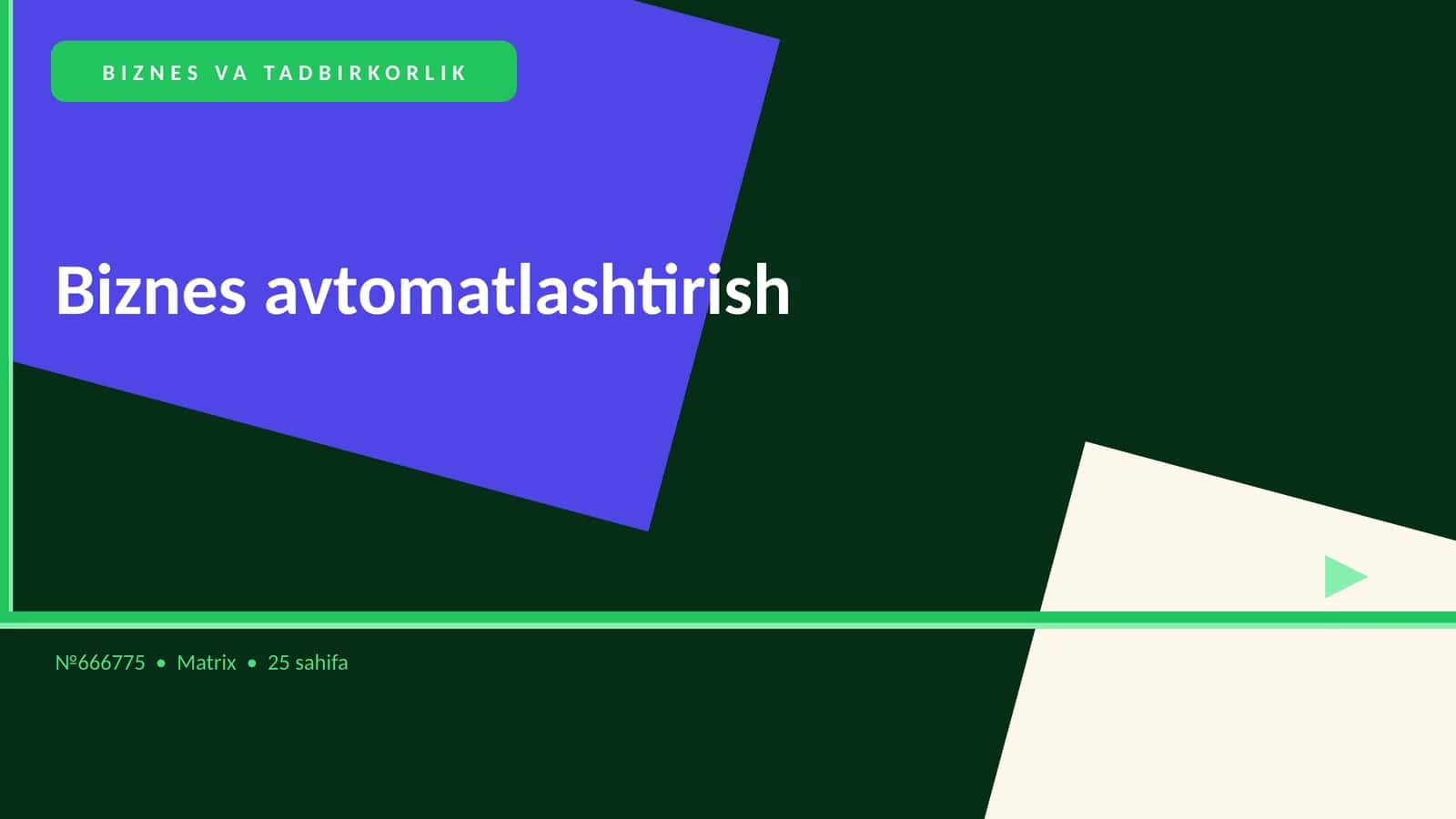 Biznes avtomatlashtirish