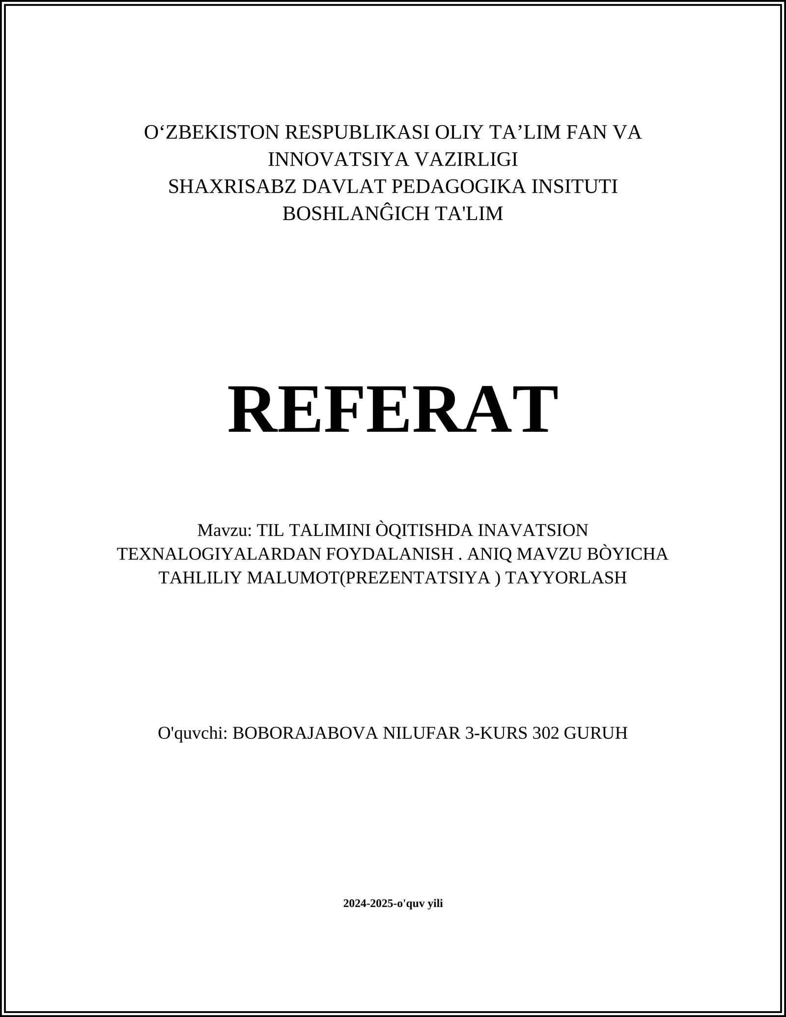 Interaktiv ta'lim texnologiyalari
