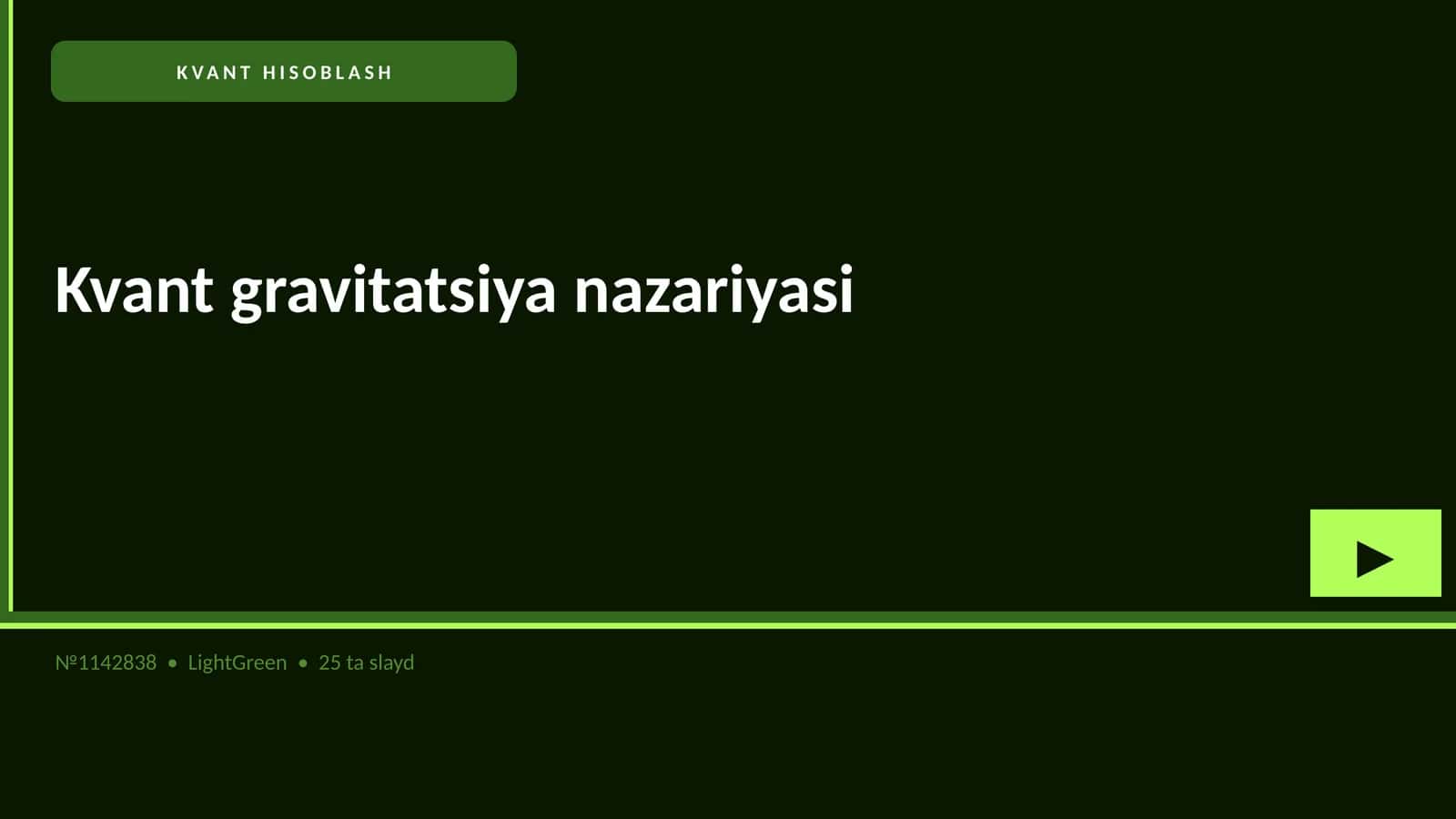 Kvant gravitatsiya nazariyasi
